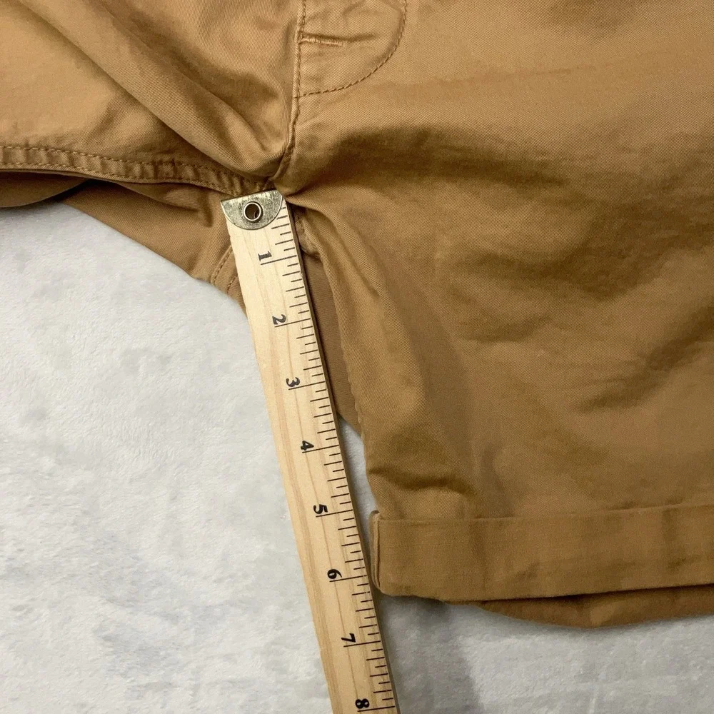 Nudie Jeans Co Luke Chino Shorts Mens 30 Fit 32 Camel Brown Camp Cotton 1010817